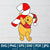 Winnie Christmas SVG - Winnie The Pooh SVG - Winnie the pooh outline - Great for Sublimation or Cricut