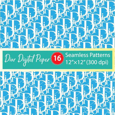 Dior Pattern SVG, 16 Dior Digital Paper Bundle, Dior Seamless Patterns Pack, Dior Print PNG, Great for Cricut & Silhouette Cameo - CoolSvg