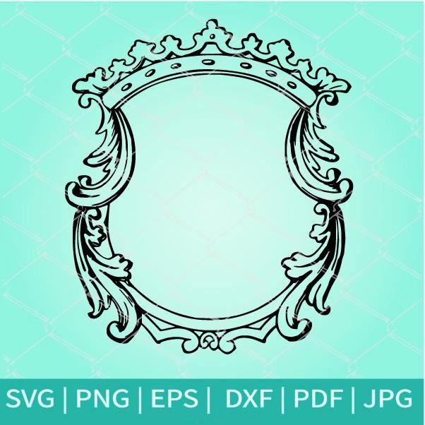 Picture Frame SVG - Decorative Border Ornament SVG - Vector Frame