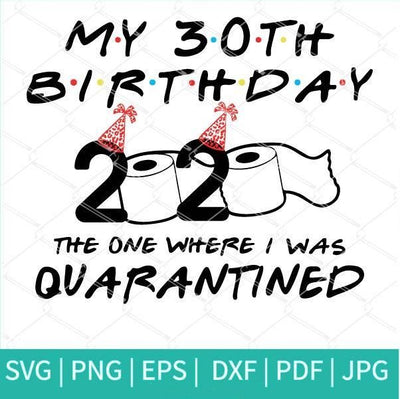 My 30th Birthday 2020 The One Where I was Quarantined SVG - Birthday Quarantine Svg - mysvg