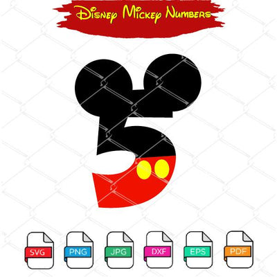 Birthday Mickey Numbers SVG - Birthday Boy SVG - mysvg