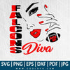 Falcons Football SVG - Falcons Kinda Girl Diva Football SVG - Beautiful Girl Falcons Football SVG - CoolSvg