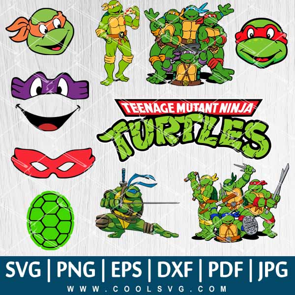 Ninja Turtles SVG Bundle - Ninja Turtles SVG - Ninja Turtle PNG - Ninja Turtles Vector - Layered SVG Files