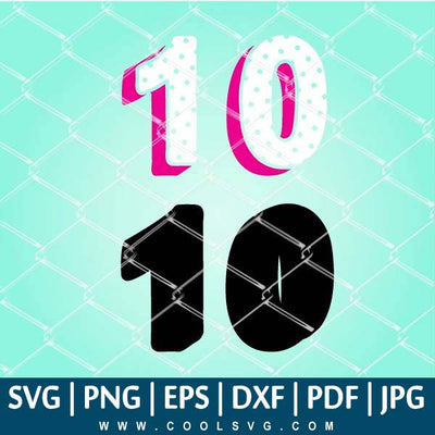 Lol Doll Birthday Numbers SVG - Birthday Numbers SVG - Polka Dots Numbers SVG