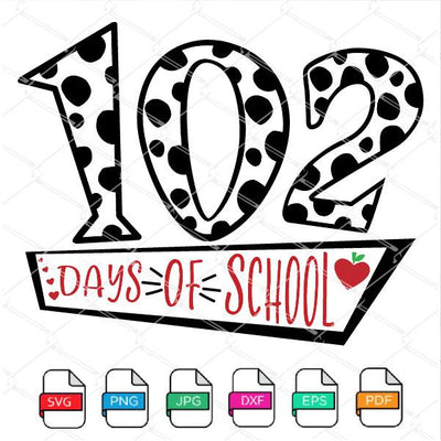 102 days of school SVG - mysvg