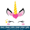 Unicorn Heart SVG | Unicorn head SVG | Cute Unicorn SVG - CoolSvg