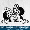 Minnie Mouse SVG - Minnie Peeking SVG - Disney SVG - CoolSvg
