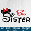 Big Sister SVG - Minnie Mouse SVG - Minnie Mouse PNG - CoolSvg