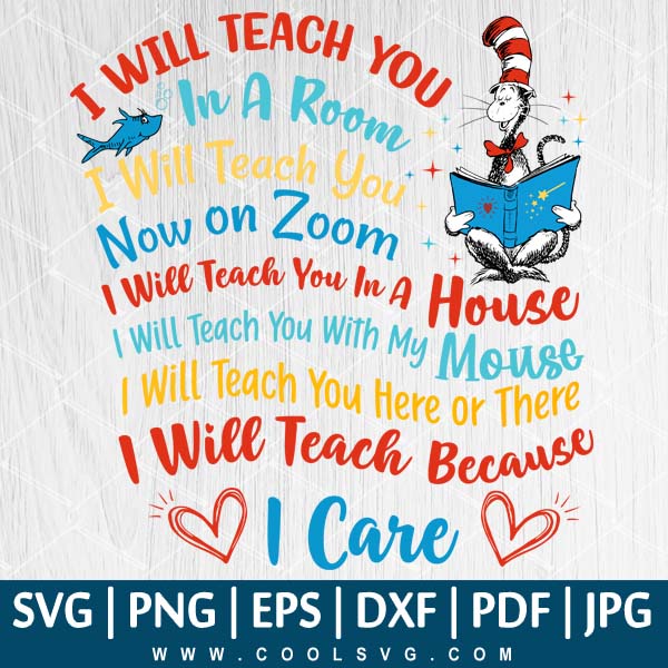 I Will Teach you in a Room i will teach you on zoom SVG - Dr Seuss SVG