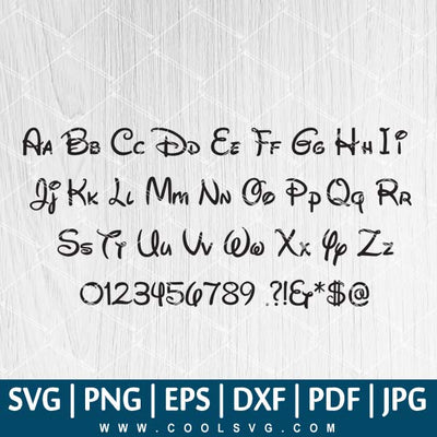 Disney Font SVG | Disney Svg | Disney Alphabet SVG - CoolSvg