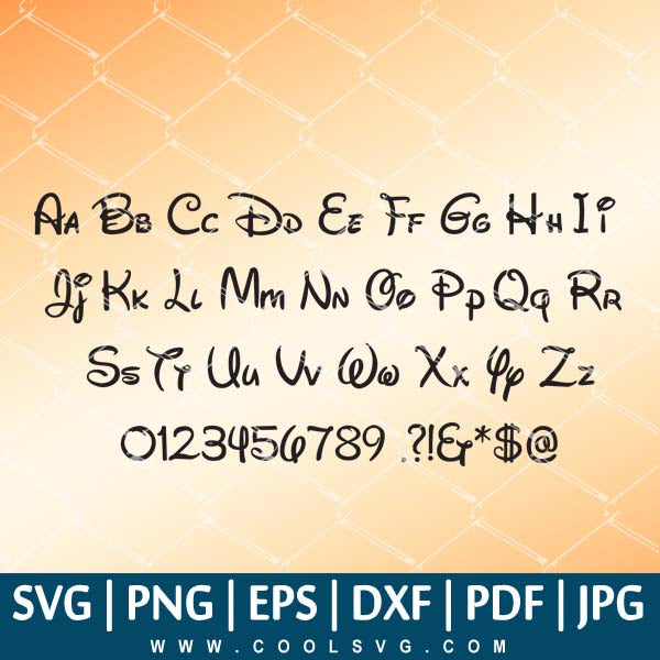 Disney Font SVG | Disney Svg | Disney Alphabet SVG