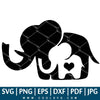Pregnant Elephant SVG | Mommy SVG | Mommy and Baby Elephant SVG | Elephant SVG - CoolSvg