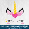 Unicorn Heart SVG | Unicorn head SVG | Cute Unicorn SVG - CoolSvg