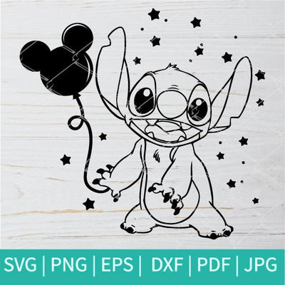 Stitch With Mickey Mouse Balloon SVG - Stitch SVG - mysvg