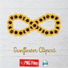 Sunflower Clipart Bundle - Set of Sunflower PNG - Sunflower Heart Clipart - mysvg