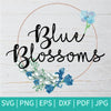 Blue blossoms SVG - coolsvg