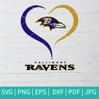Baltimore Ravens Heart SVG - Baltimore Ravens Logo SVG - mysvg
